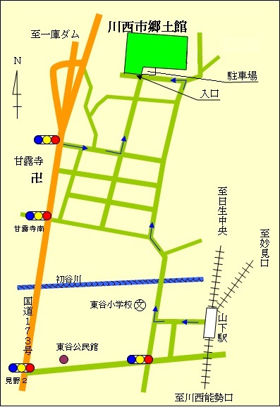郷土館位置図