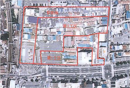 再開発事業前の阪急川西能勢口駅前地区