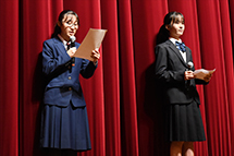 川西市折り鶴平和大使が活動報告を実施