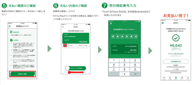 画面：ゆうちょPay　ご利用方法2
