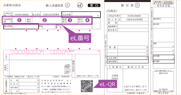 納付書の見本