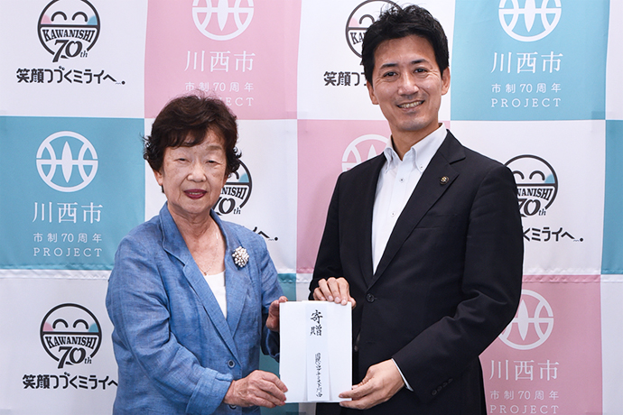 国際ソロプチミスト川西から寄附