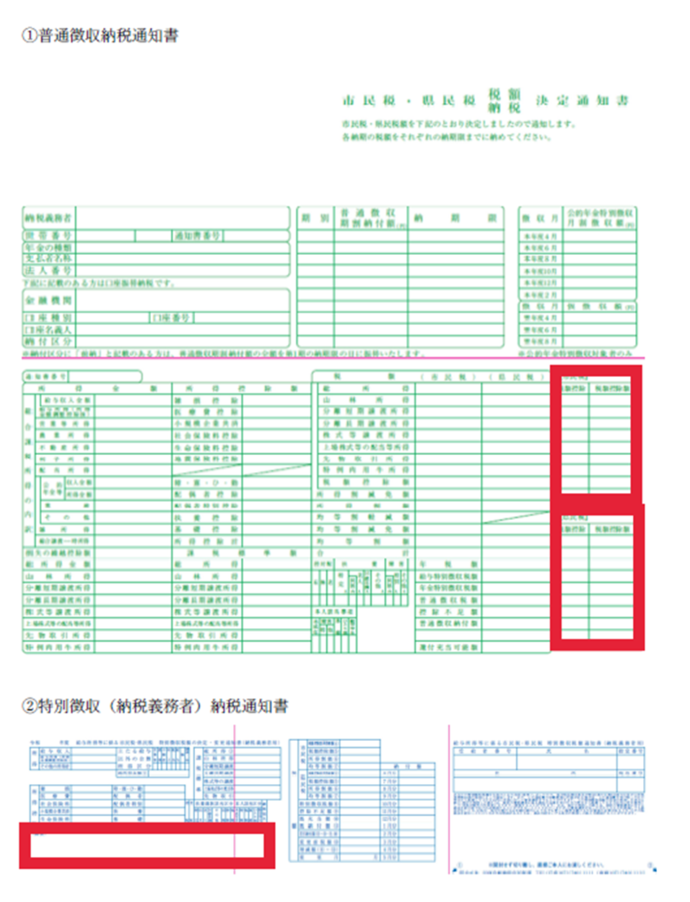税額決定通知書