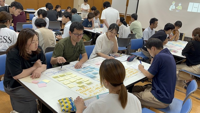 第1回「学びのNext」コアチーム会議での各グループでの協議の様子